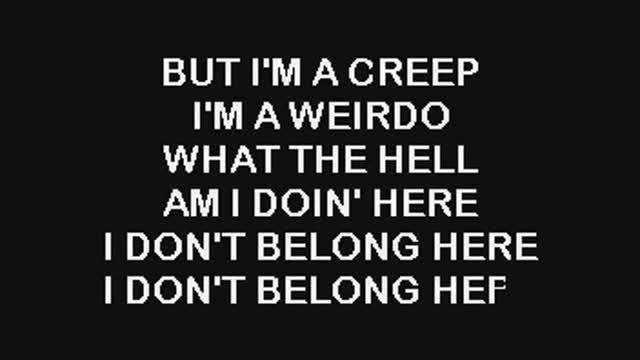 Radiohead - Creep Real Karaoke with lyrics