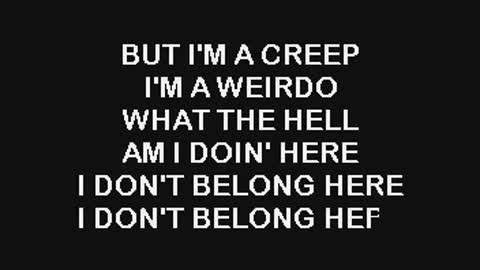 Radiohead - Creep Real Karaoke with lyrics