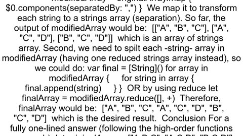 Swift array map with comma before append new value