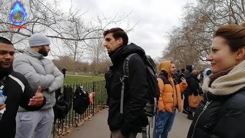 Why We Can Use The Bible But You Can’t The Quran! Raihan VS Trinitarian Couple | Speakers Corner