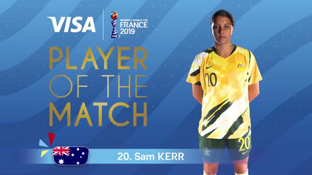 Sam Kerr – Player of the Match – Jamaica v Australia