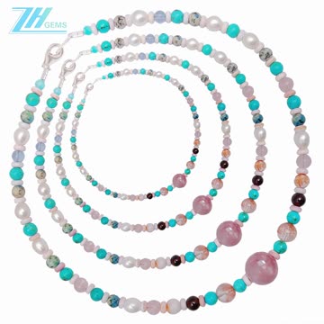 Natural turquoise pearl Princess spiny oyster Energy stone Snowflake Ghost Quartz