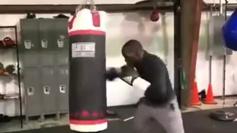 Terence Crawford Hitting Heavy Bag