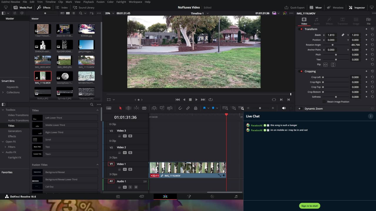 Work on Nofluxes Video + Melee Stream