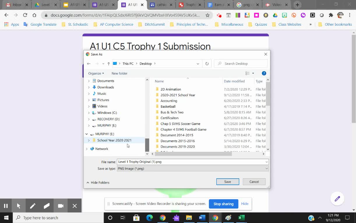 IC U1 C5 Download Trophy to Flash Drive from Google Drawings