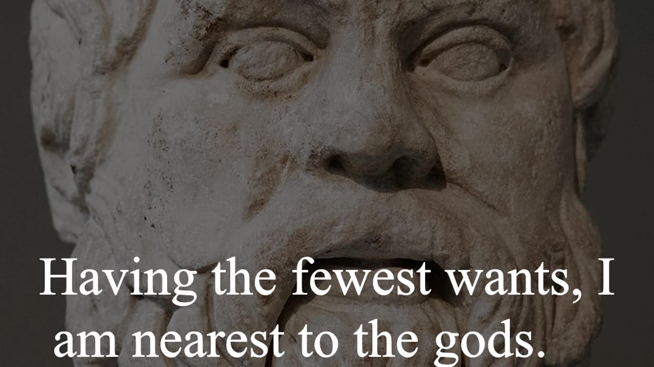 Socrates Quote - Having the fewest wants, I am nearest to the gods...