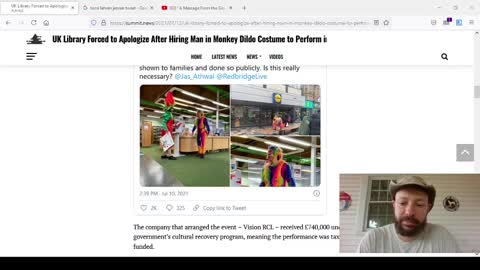 Man? In Rainbow Monkey Suit With Butt Cheeks Out Wants to Read to Kids