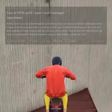 Cpu at 90 until i open task manager