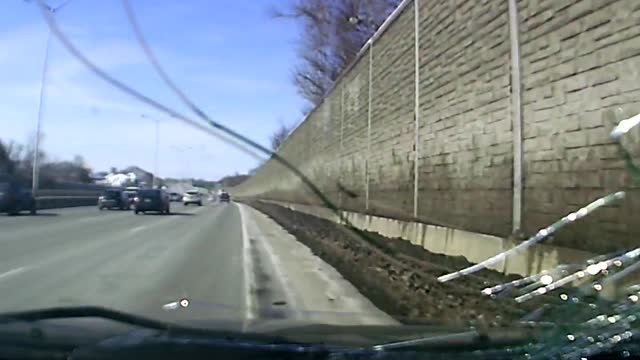 Flying Roof Ice Wrecks Windshield