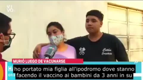 ARGENTINA Parla la mamma della bimba di tre anni deceduta il giorno dopo aver fatto il vaccino.