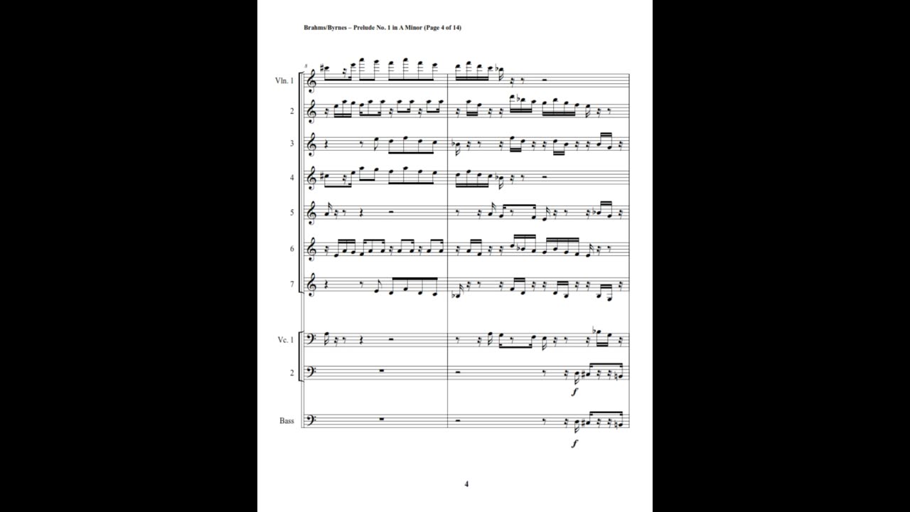 Prelude No. 1 in A Minor (String Orchestra)