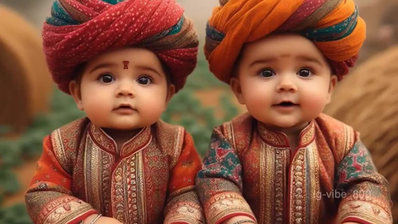 Cute baby with indian atire