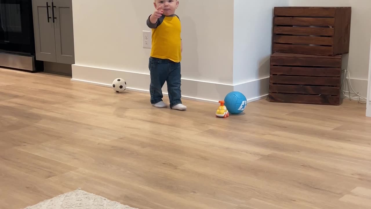 Toddler Pretends to Be Hurt So He Can Get Kisses From Dog