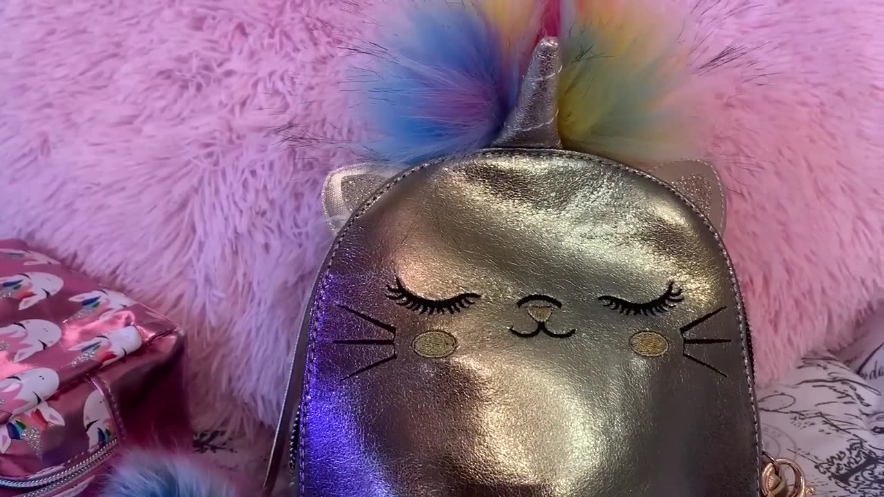 What's in my crazy unicorn backpack from Ross plus I added more items to my website :)