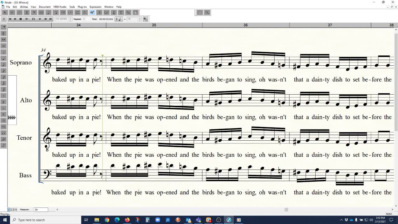 6Pence by Jackson Berkey, Tenor Rehearsal Track