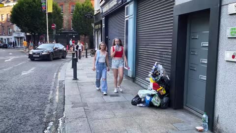 Trashman attack in Ireland streets HIDDEN CAM