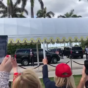 Donald and his wife arrive home in Florida