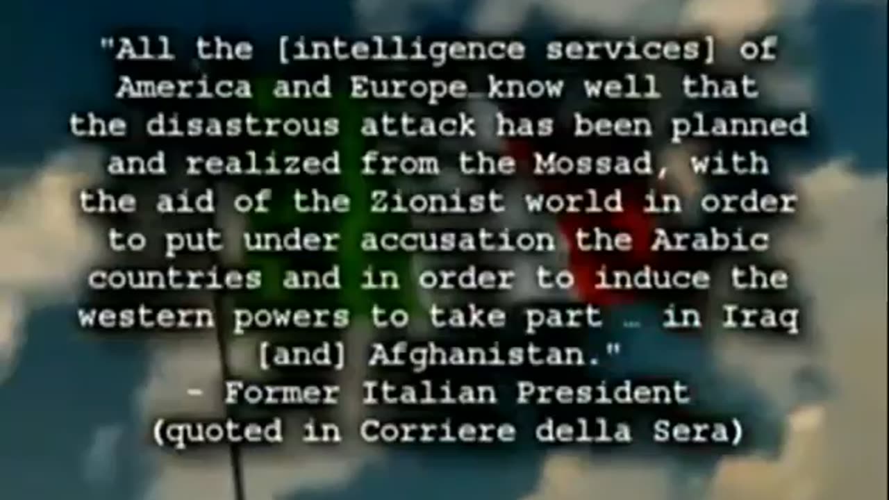 Italian intelligence worldwide knew 911 was an Israeli Mossad operation..