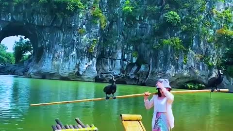 Lake mountain boat