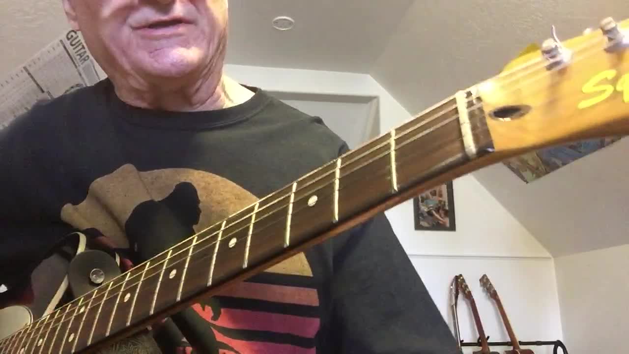 Guitar lesson easy way to play If The House is Rockin by SRV