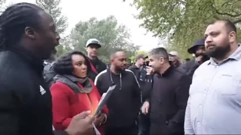 Cain on MistaRax TV - a Muslim at Speakers Corner is Troubled