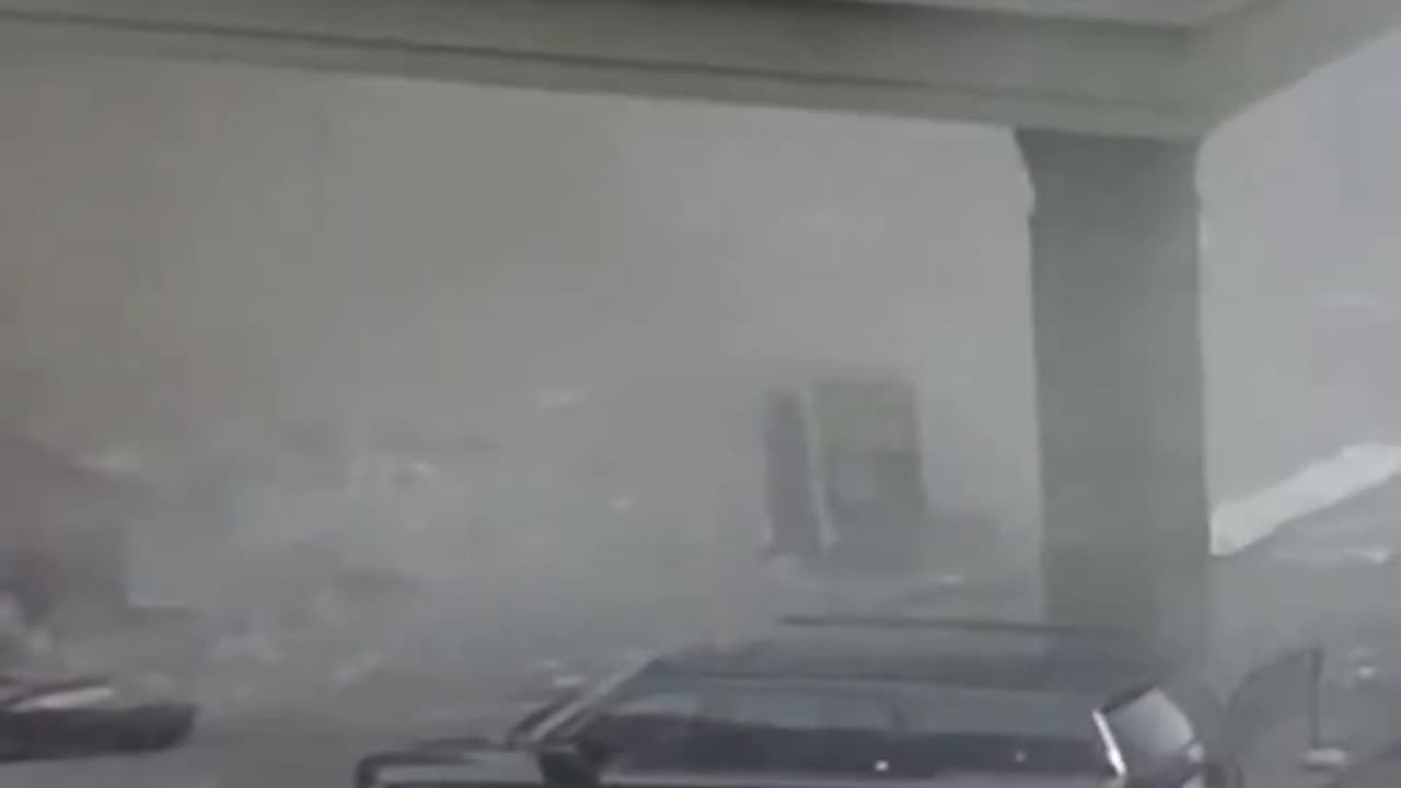 Footage after possible gas explosion in Fort Worth Texas