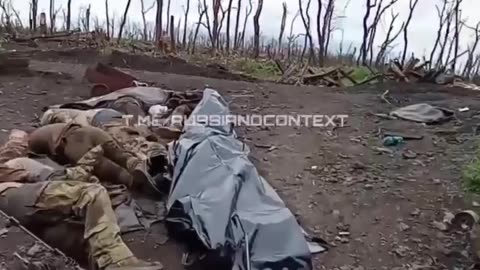 Russian position surrounded by bodies N of Avdiivka