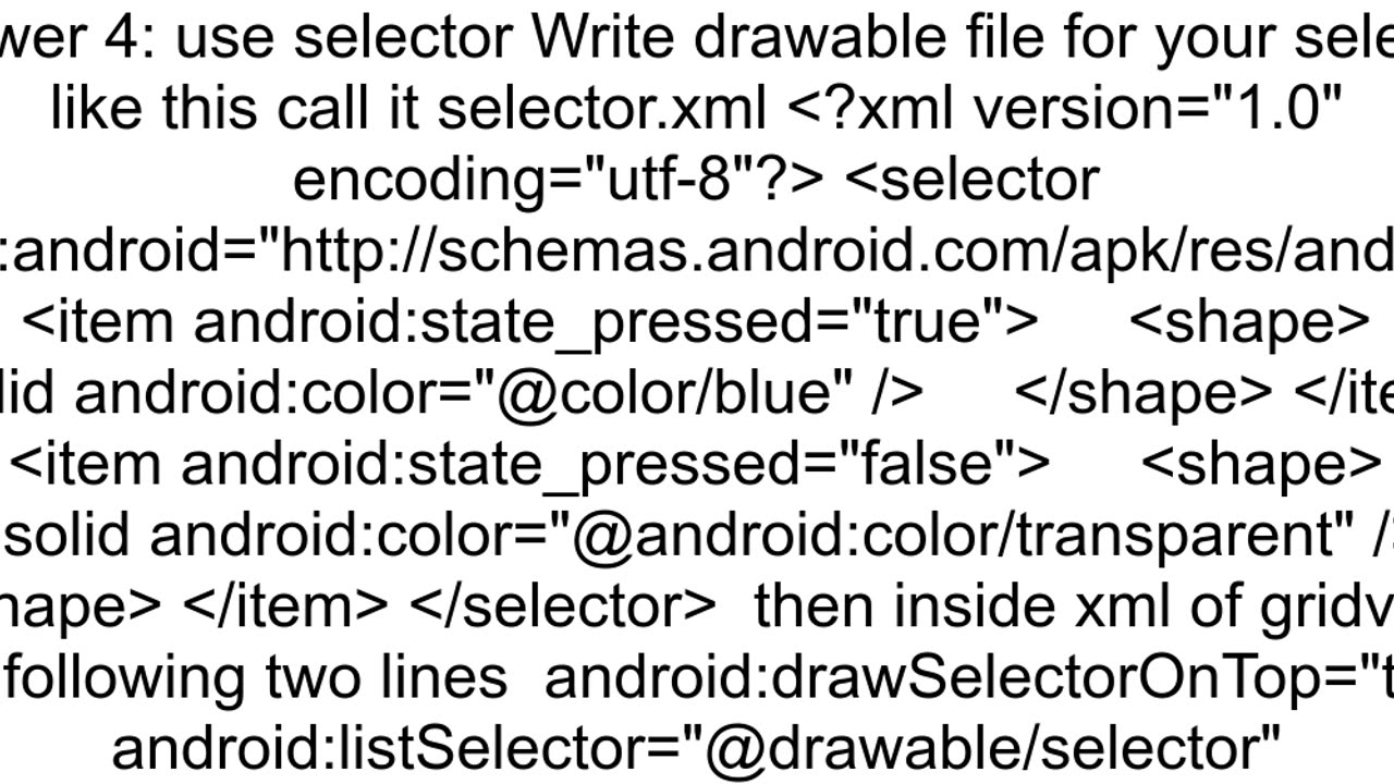 How to highlight only one item with a border in Gridview