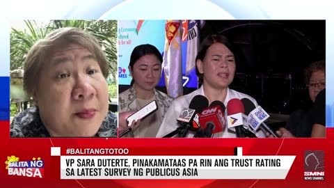 VP Sara Duterte, pinakamataas pa rin ang trust rating sa latest survey ng PUBLiCUS Asia