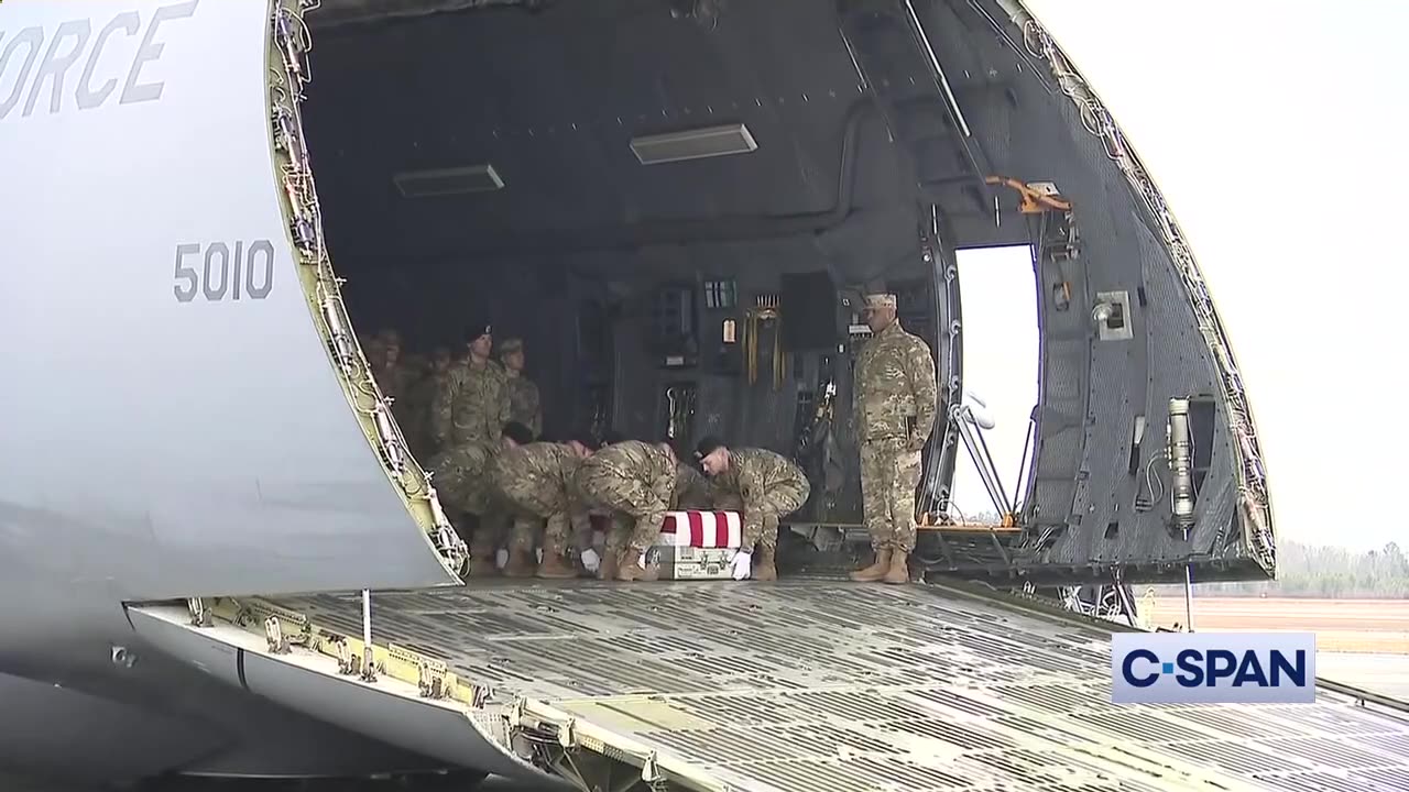 President Biden attended the dignified transfer of three service members killed in a drone attack