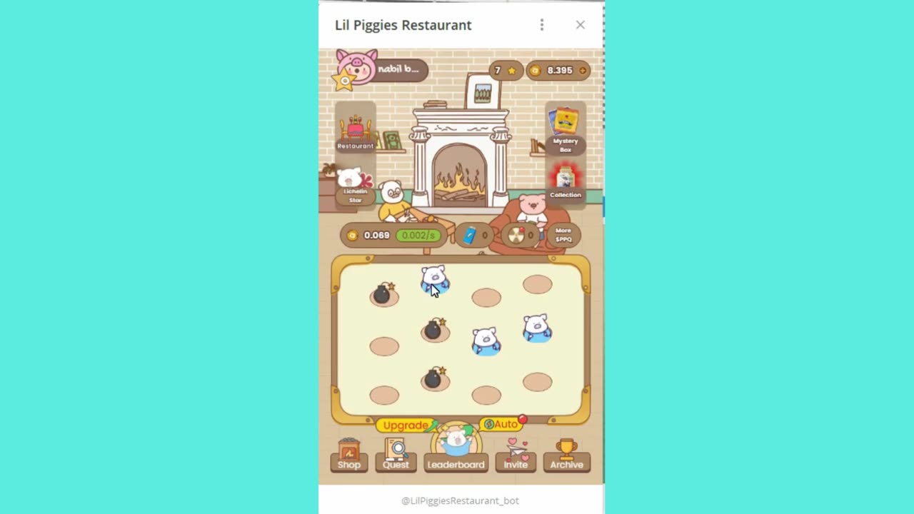 new mining mini app telegram lil piggies restaurant