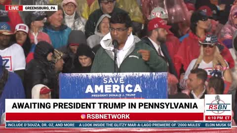 Trump Rally PA - Dinesh explains what is a "mule" and how they stole the election