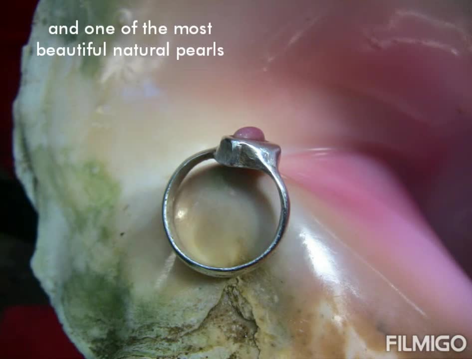 Bahamian Queen Conch Pearl Ring