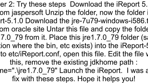 javaexe not found when running ireport 51