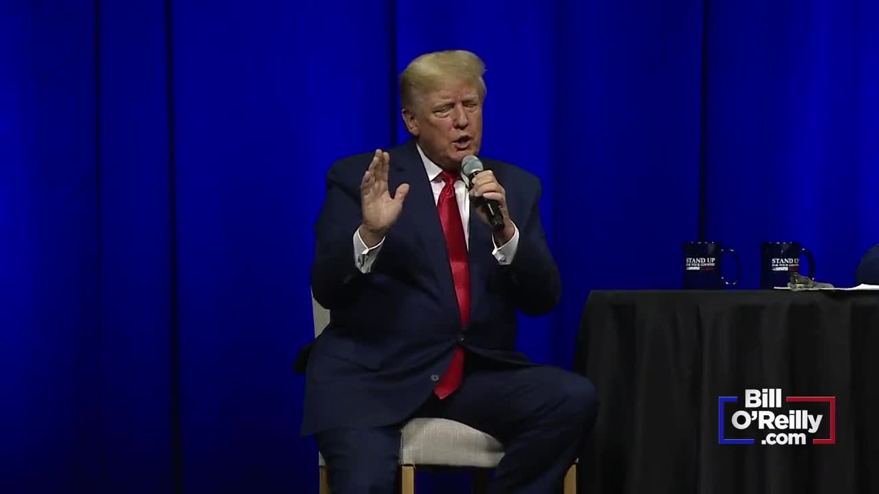 Trump: "You’re playing right into their hands" when you doubt the COVID-19 vaccines.