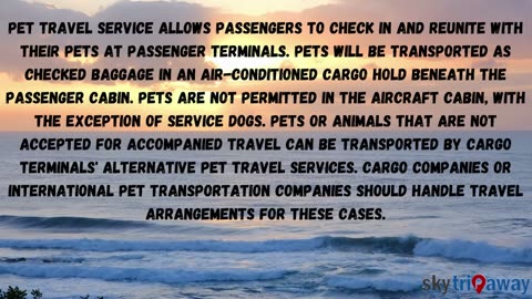 Learn about Singapore Airlines Pet Policy