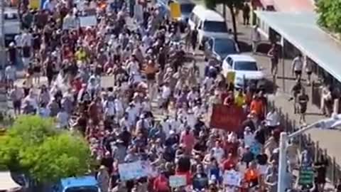 Huge Rally Against The V@xxine Mandate, Darwin 23/10/21. The World Is Rising Up!