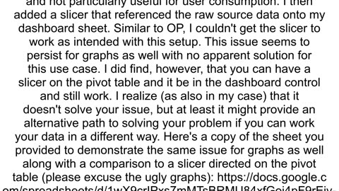 GoogleSheets Slicer on Pivot Table