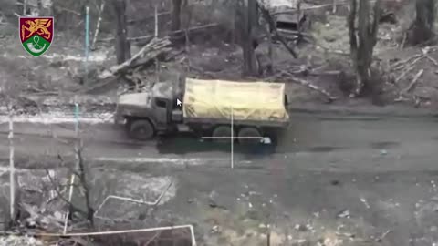 Ukrainians Destroy a Russian Cargo Transport