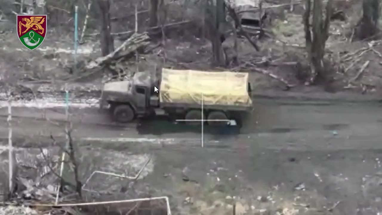 Ukrainians Destroy a Russian Cargo Transport