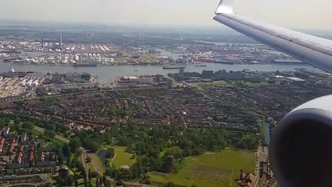 Landing Transavia 737 op Rotterdam Waanzinnige aanvliegroute