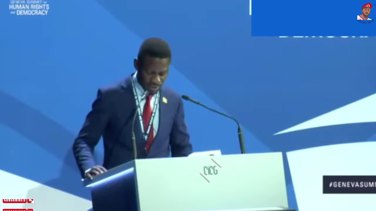 Bobi Wine powerful speech at Geneva summit