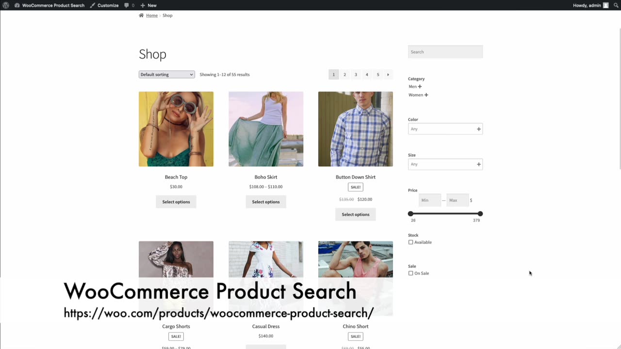 WooCommerce Product Search - Building with Blocks - Storefront