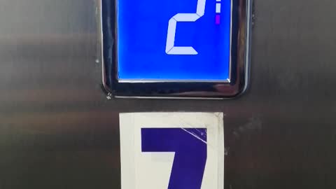 We are going up in the elevator.