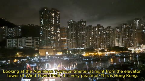#香港仔避風塘 夜 Aberdeen Typhoon Shelter at night