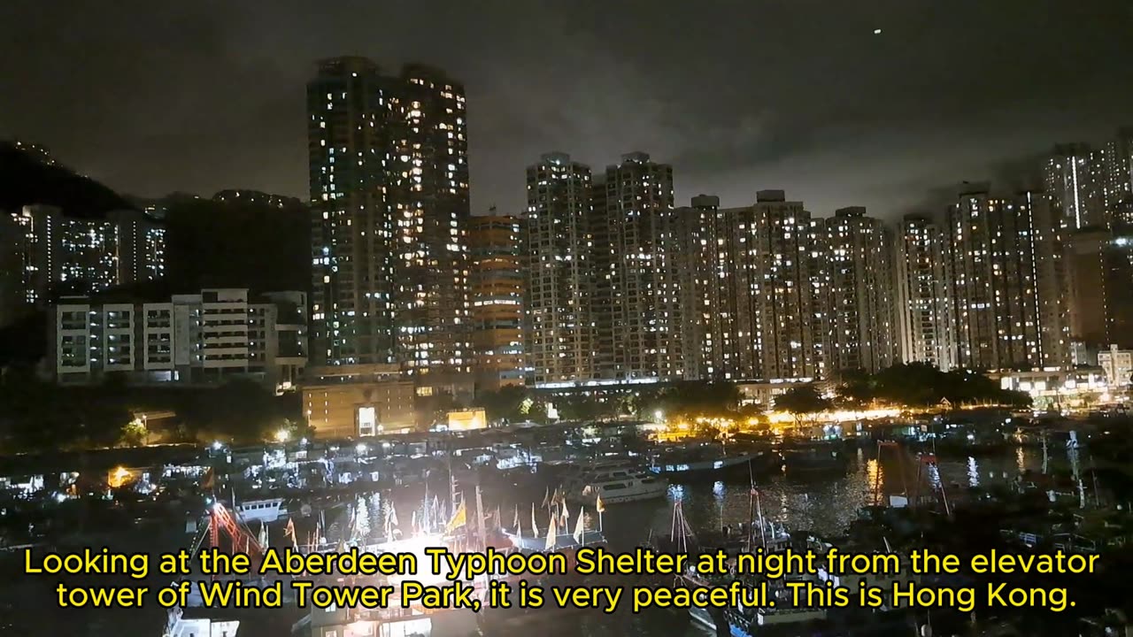 #香港仔避風塘 夜 Aberdeen Typhoon Shelter at night