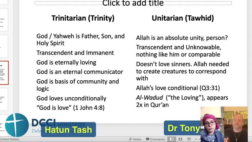 Live with Tony Costa Is the god of Islam the same as the God of Bible