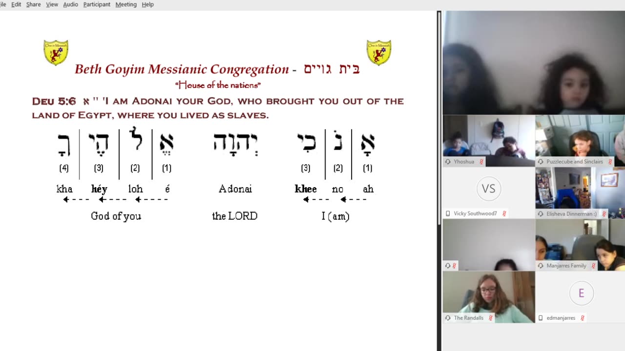 BGMCTV MHSA 2019 DEVOTIONAL PARASHA 45D