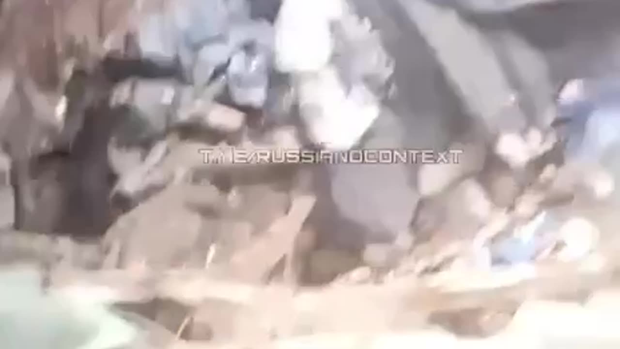 Footage of Russians Searching What Remains of Their Comrades