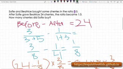 Ratio Word Problem | Using Ratios and Fractions